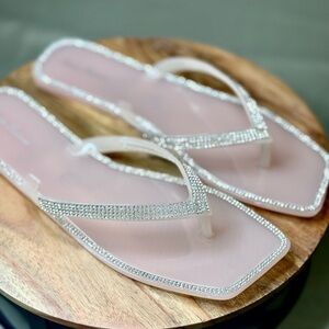 Lauren Lorraine - Tampa Rhinestone Embellished Pink Sandals